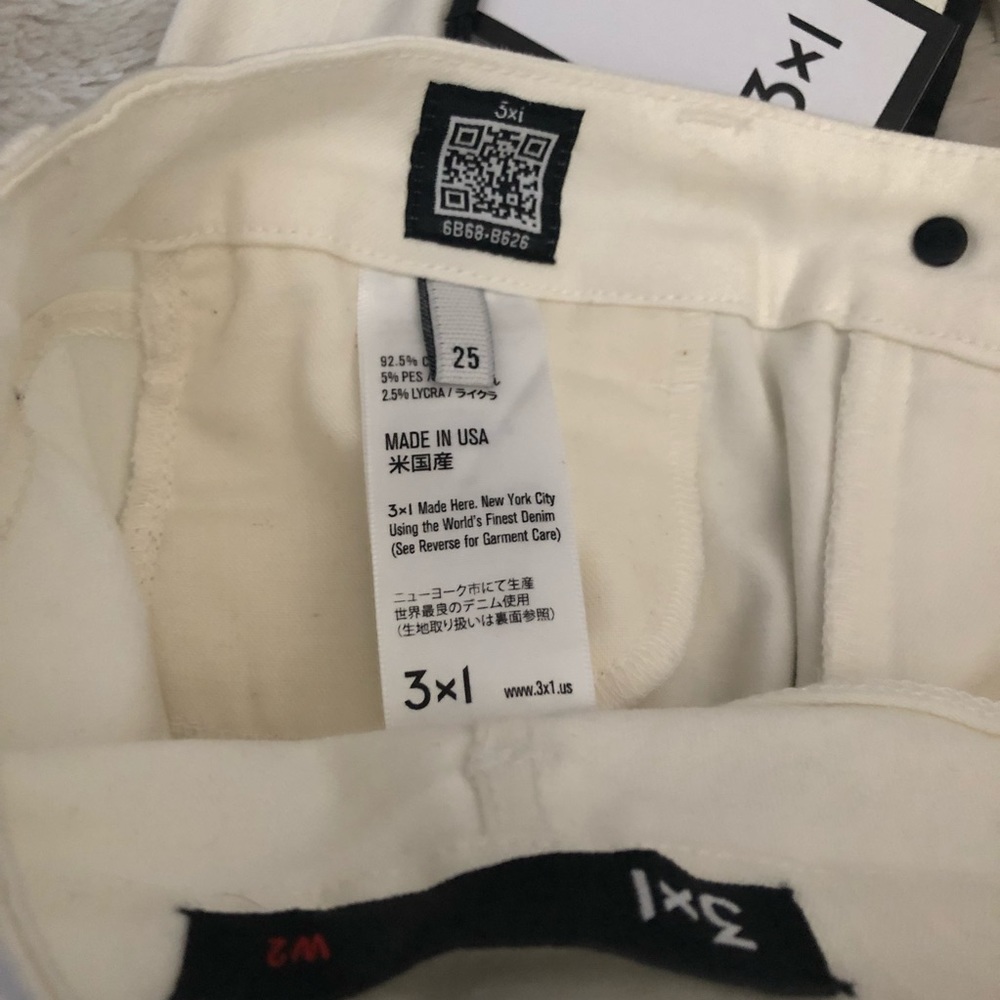 3x1 Channel Coated Inseam White Ankle Skinny Jeans - Picture 8 of 8